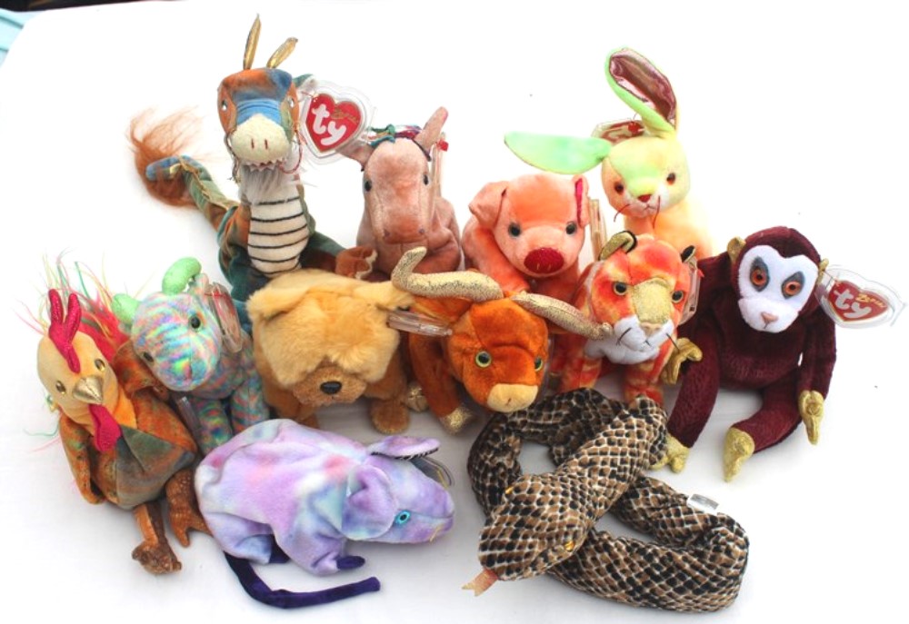 TY Beanie Baby Babies Zodiac Collection Full Set 12